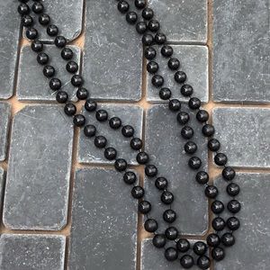 Black beaded necklace